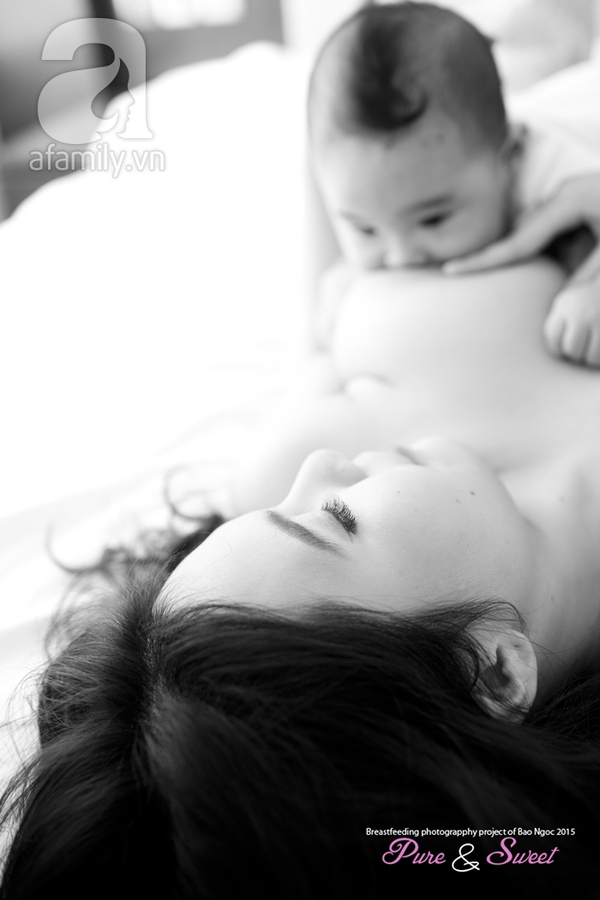Bộ ảnh đẹp đến ngỡ ngàng của mẹ Việt khi cho con bú 5